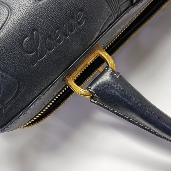 Calfskin Top Handle Bag Black