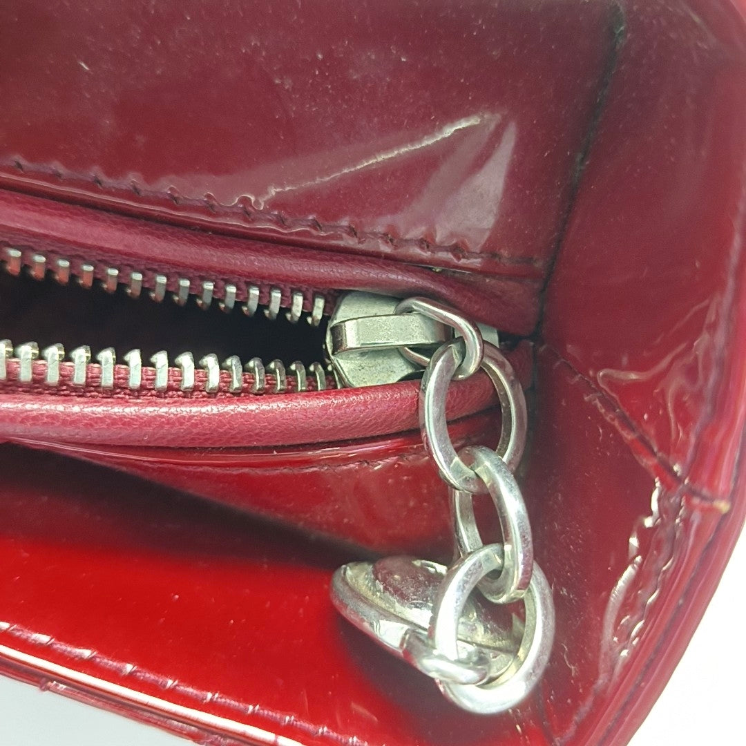 Lady Dior Large Cannage Patent Leather Red