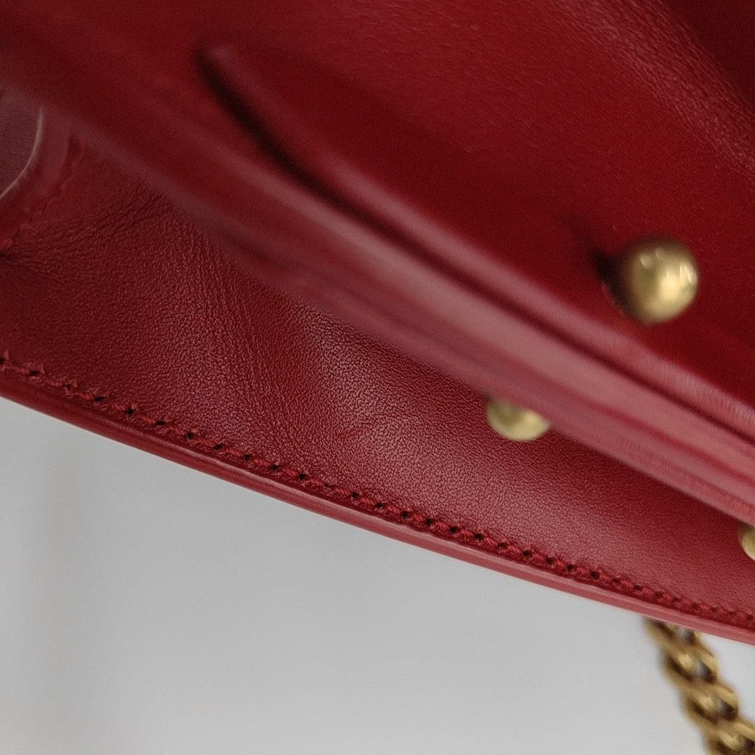 Calfskin Shoulder Bag Red