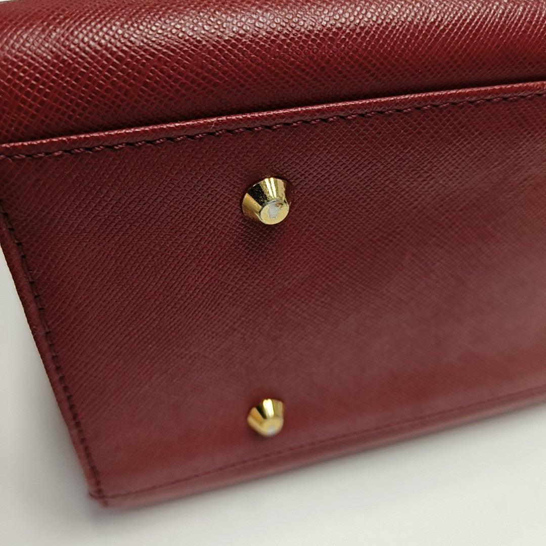 Calfskin Top Handle Bag Red