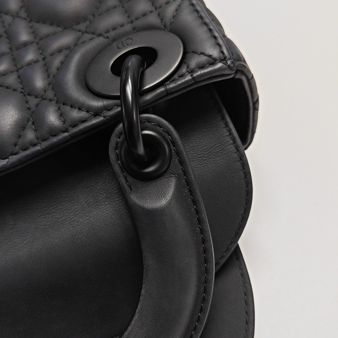 Lady Dior Mini Cannage Calfskin Black