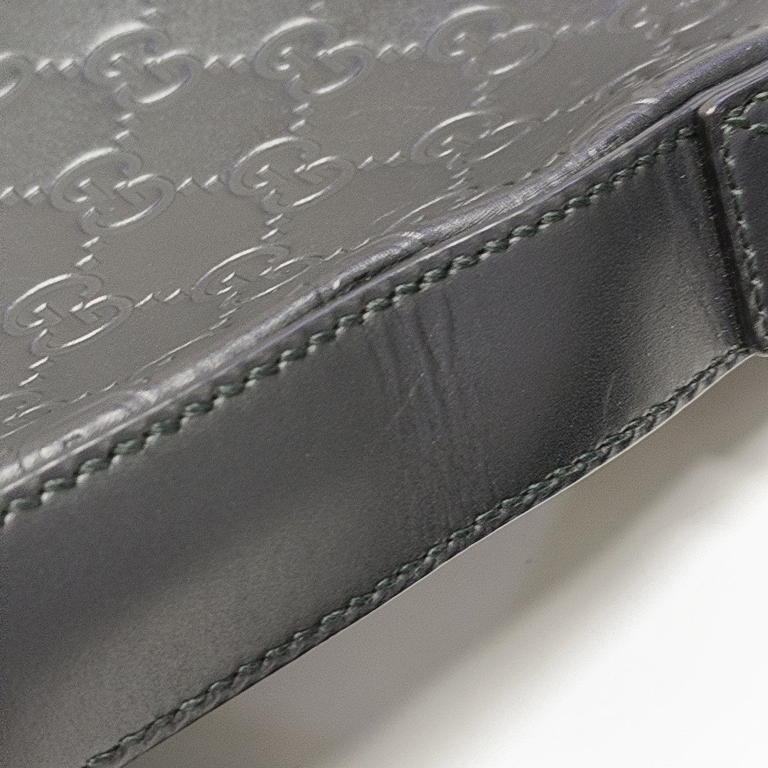 Signature Medium Monogram Calfskin Black