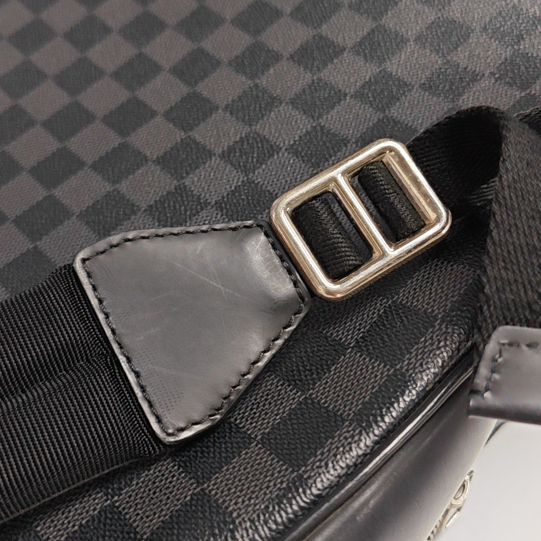JOSH Damier Graphite Coated Canvas Gray