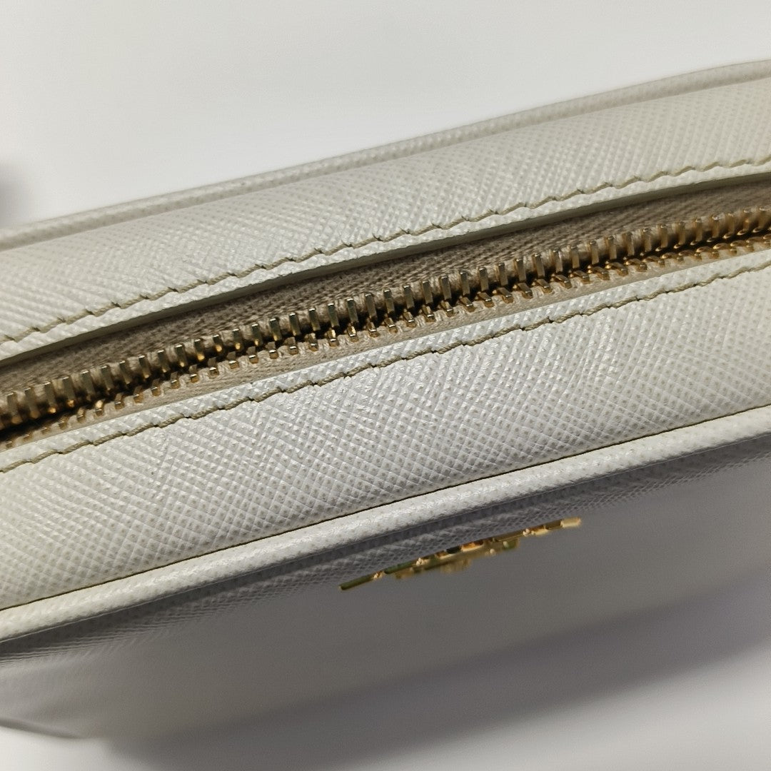 Saffiano Calfskin Shoulder Bag White
