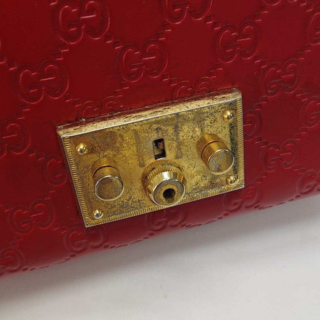 Padlock Small Monogram Calfskin Red