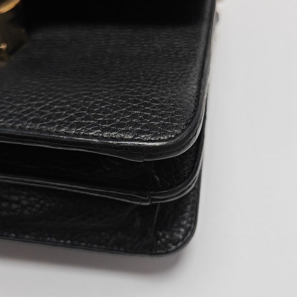 Interlocking G Small Calfskin Black
