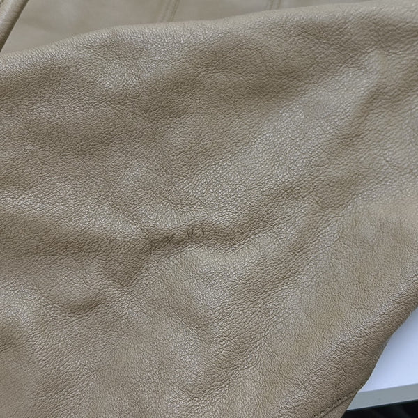 Leather Shoulder Bag Beige
