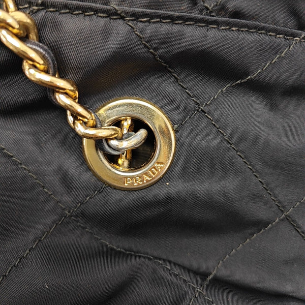 Nylon Quilted Nylon Black