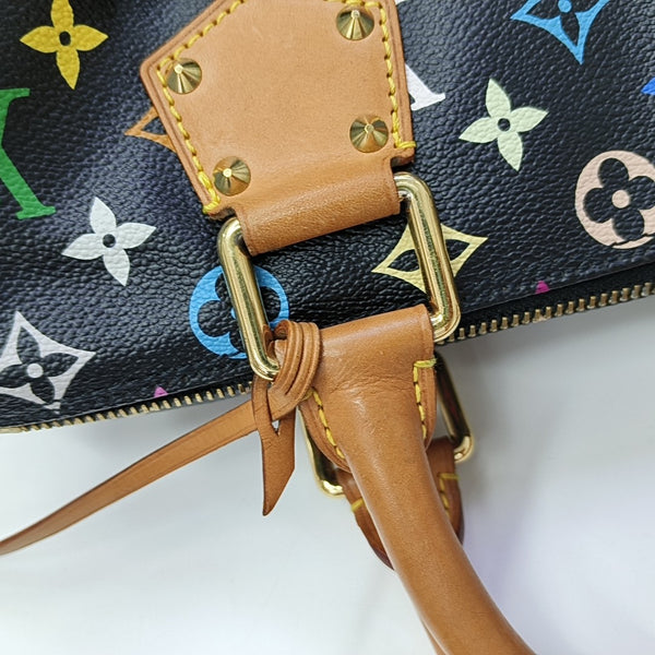 LV × TM SPEEDY 30 Monogram Coated Canvas Black