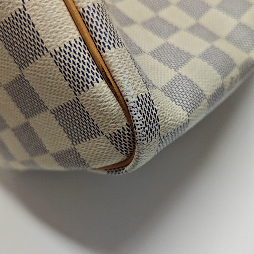SPEEDY 30 Damier Azur Coated Canvas White