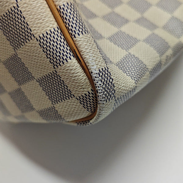 SPEEDY 30 Damier Azur Coated Canvas White