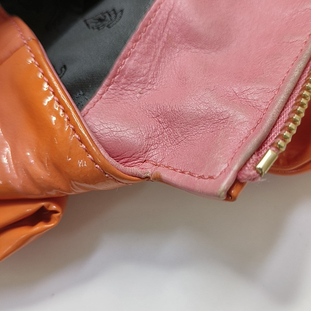 Calfskin Top Handle Bag Orange
