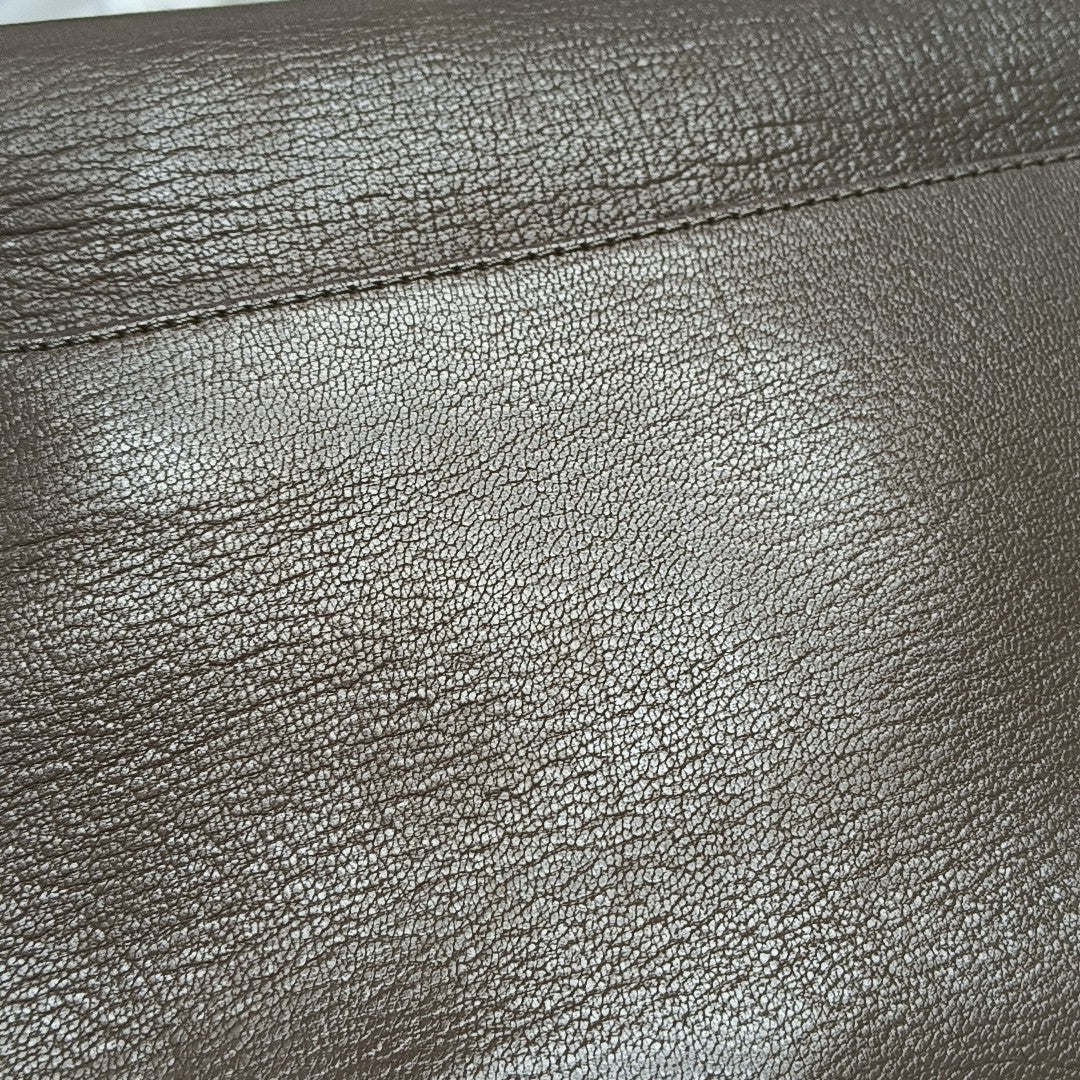 Calfskin Shoulder Bag Brown