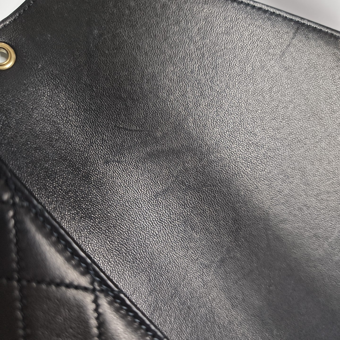 Quilted Lambskin Shoulder Bag Black