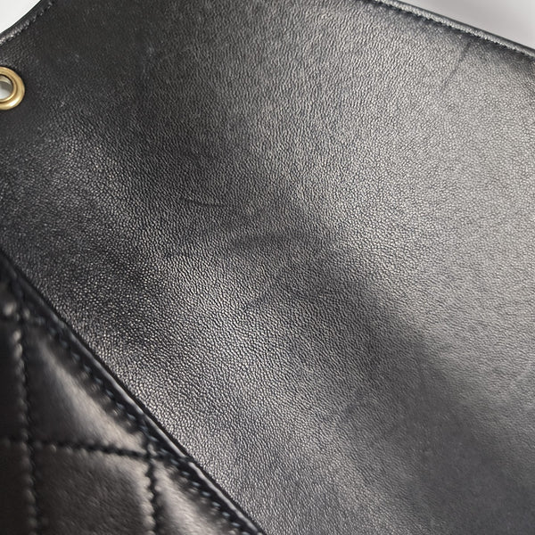 Quilted Lambskin Shoulder Bag Black