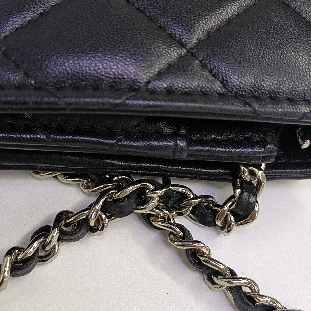 WOC Quilted Lambskin Black