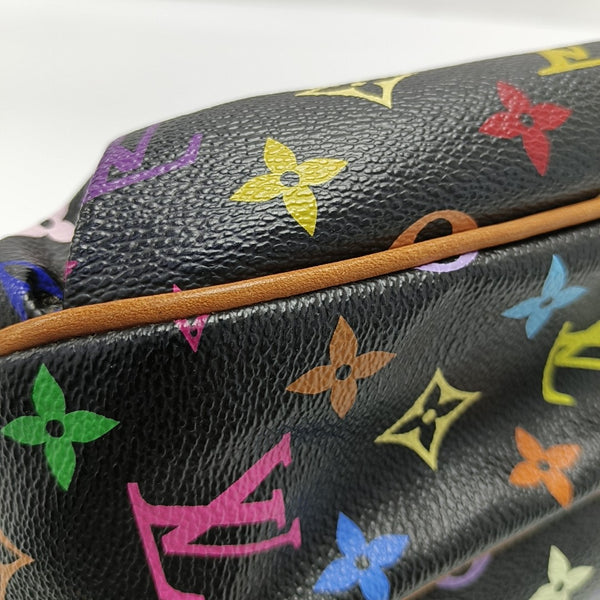 ANNIE Monogram Coated Canvas Black