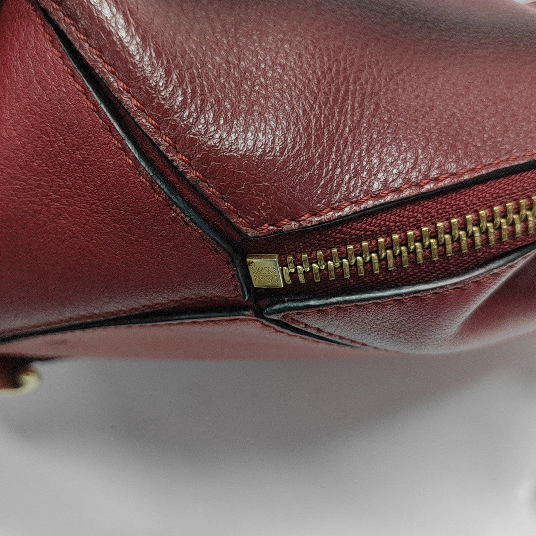 Puzzle Small Calfskin Red