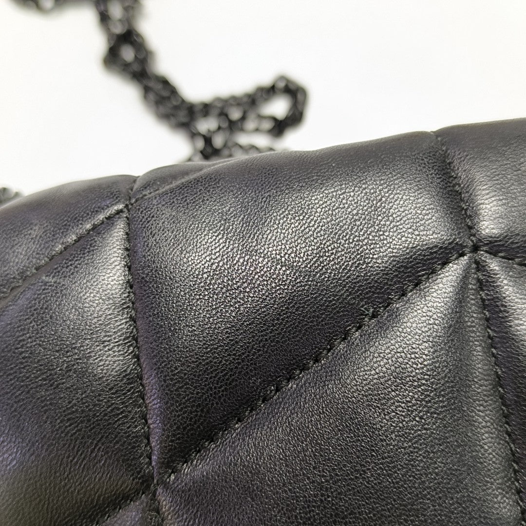 PUFFER Mini Quilted Lambskin Black