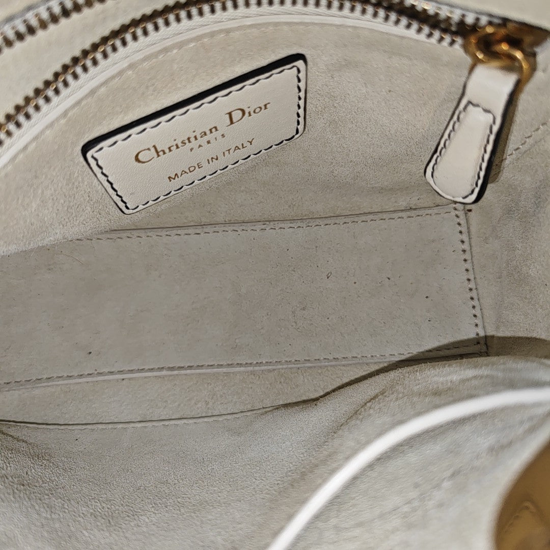 Lady Dior Small Lambskin White