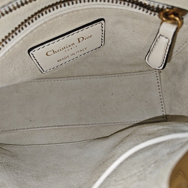 Lady Dior Small Lambskin White