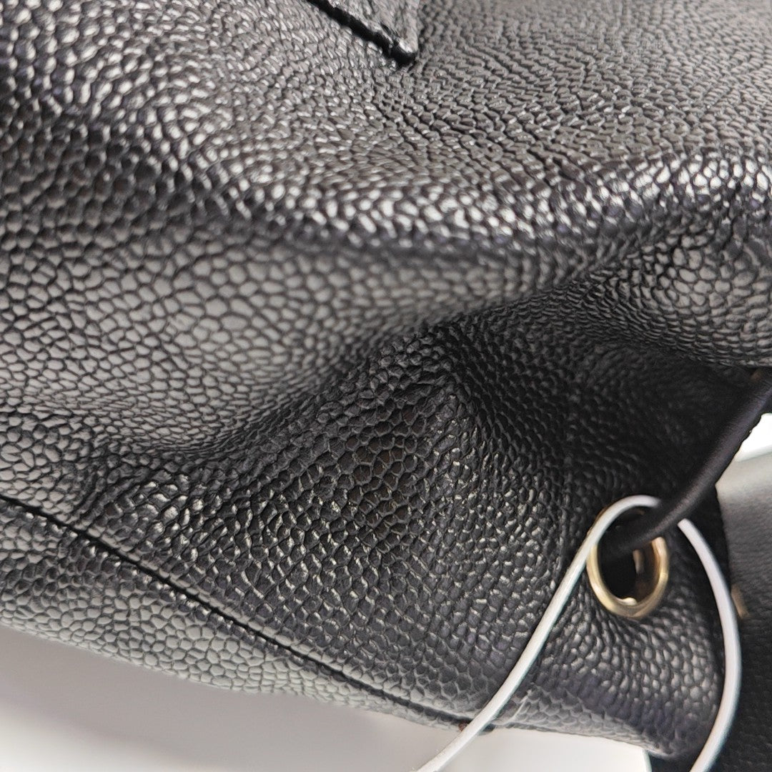 Quilted Grained Calfskin Black
