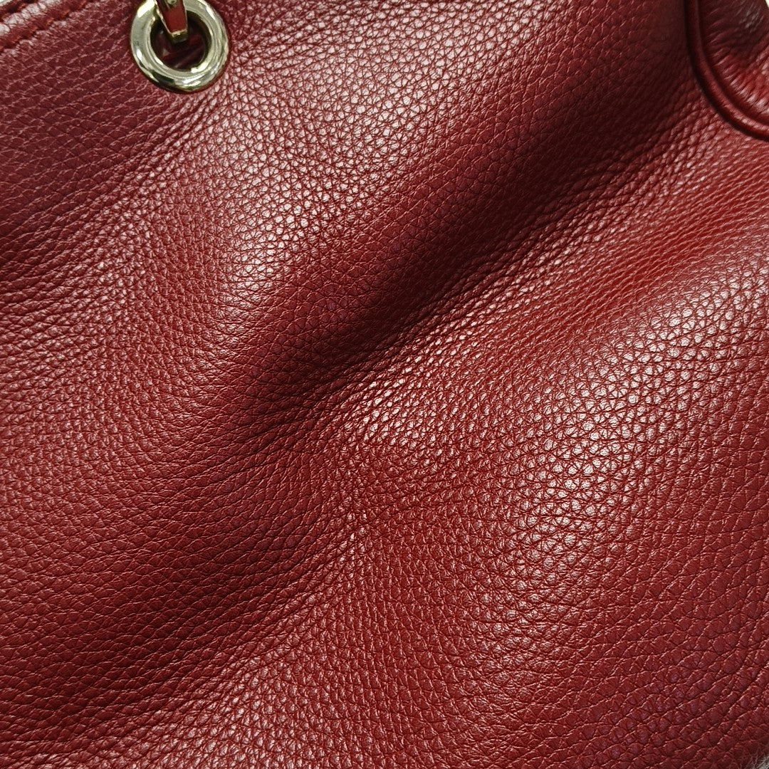 Bamboo 1947 Medium Calfskin Red