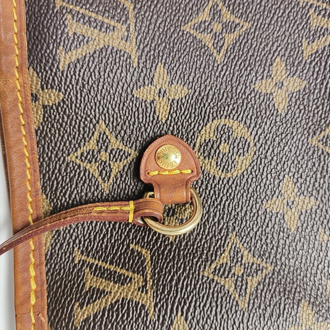 NEVERFULL MM Monogram Coated Canvas Brown