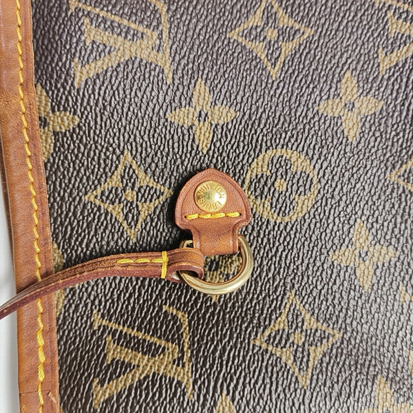 NEVERFULL MM Monogram Coated Canvas Brown