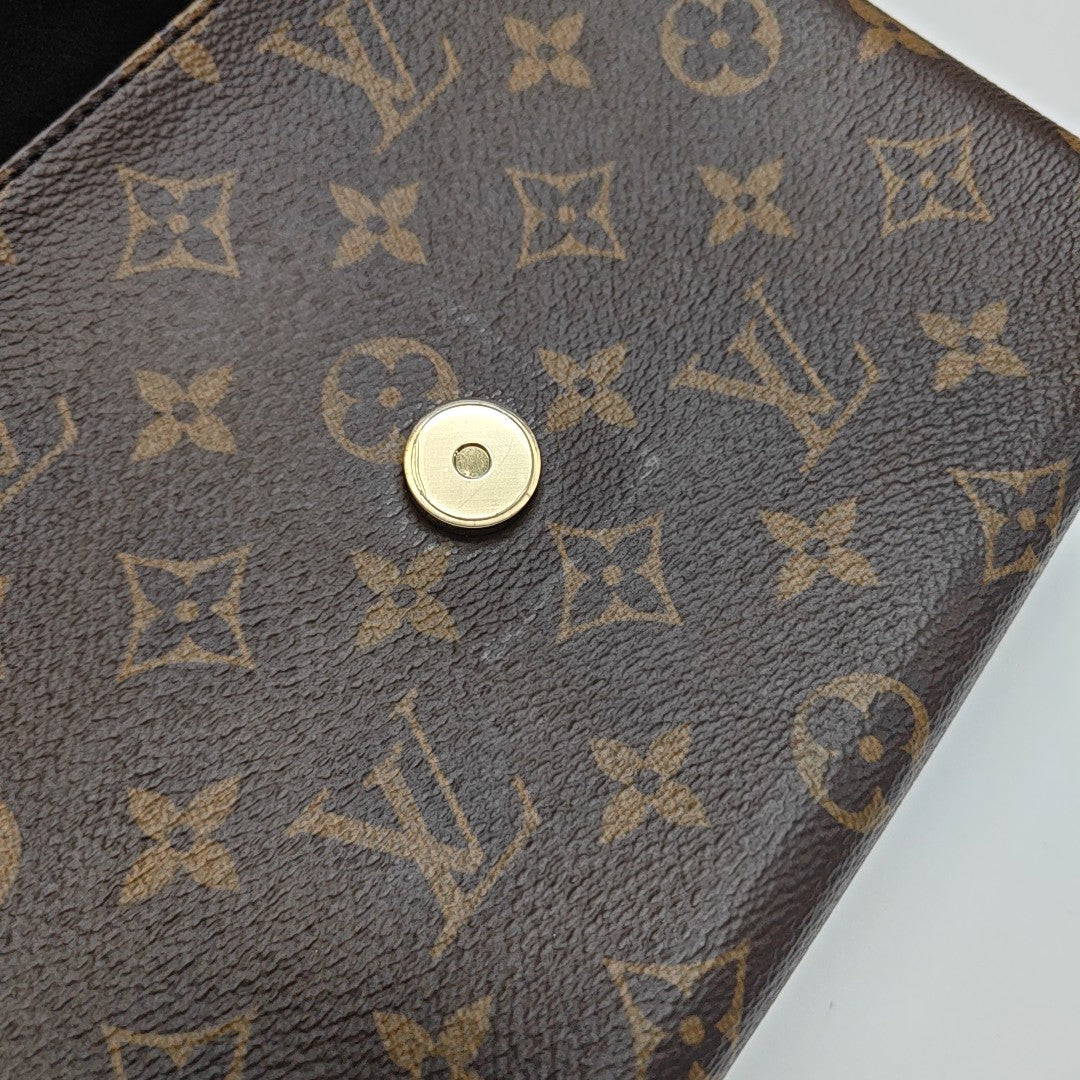 LOCKY BB Monogram Coated Canvas Brown