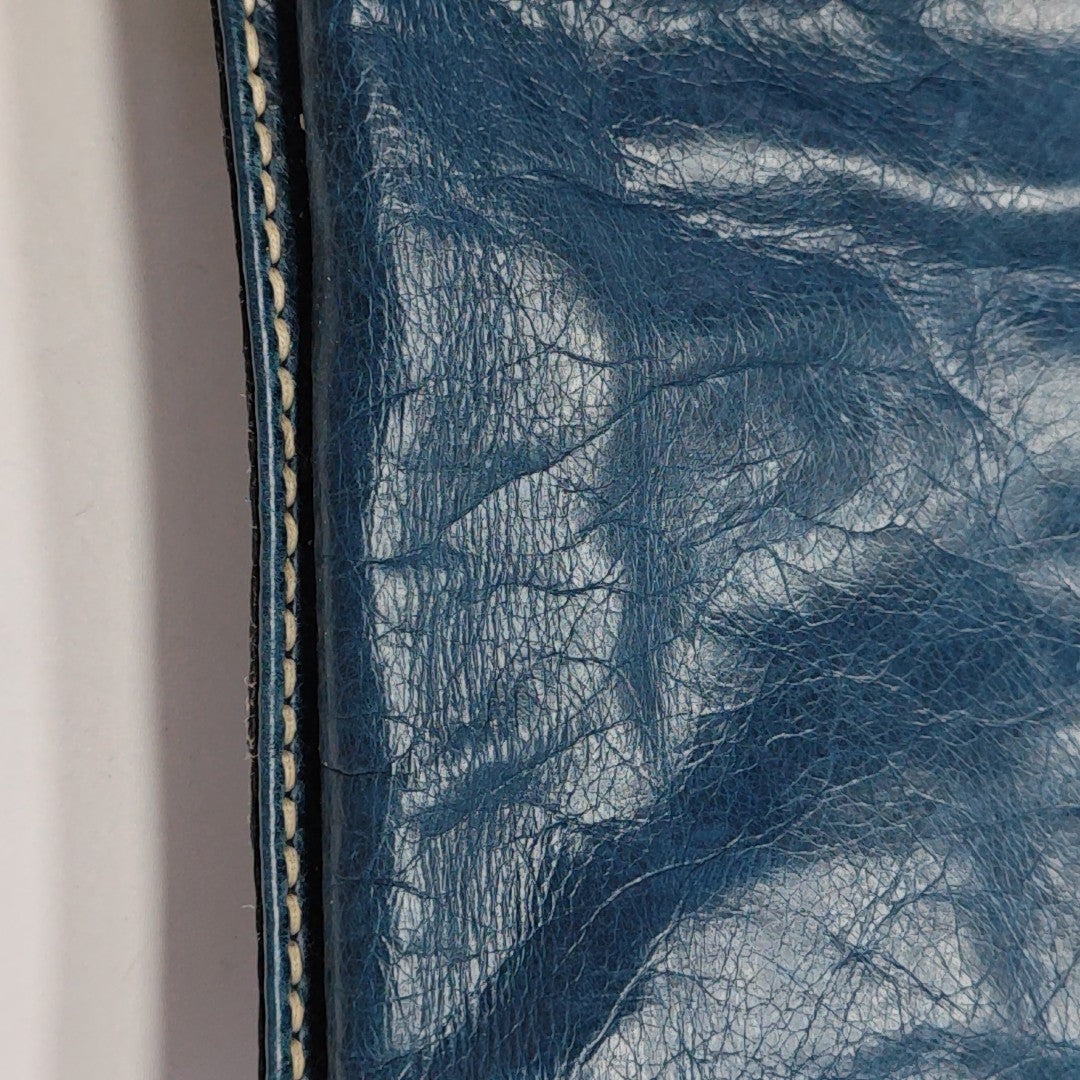 Calfskin Shoulder Bag Blue