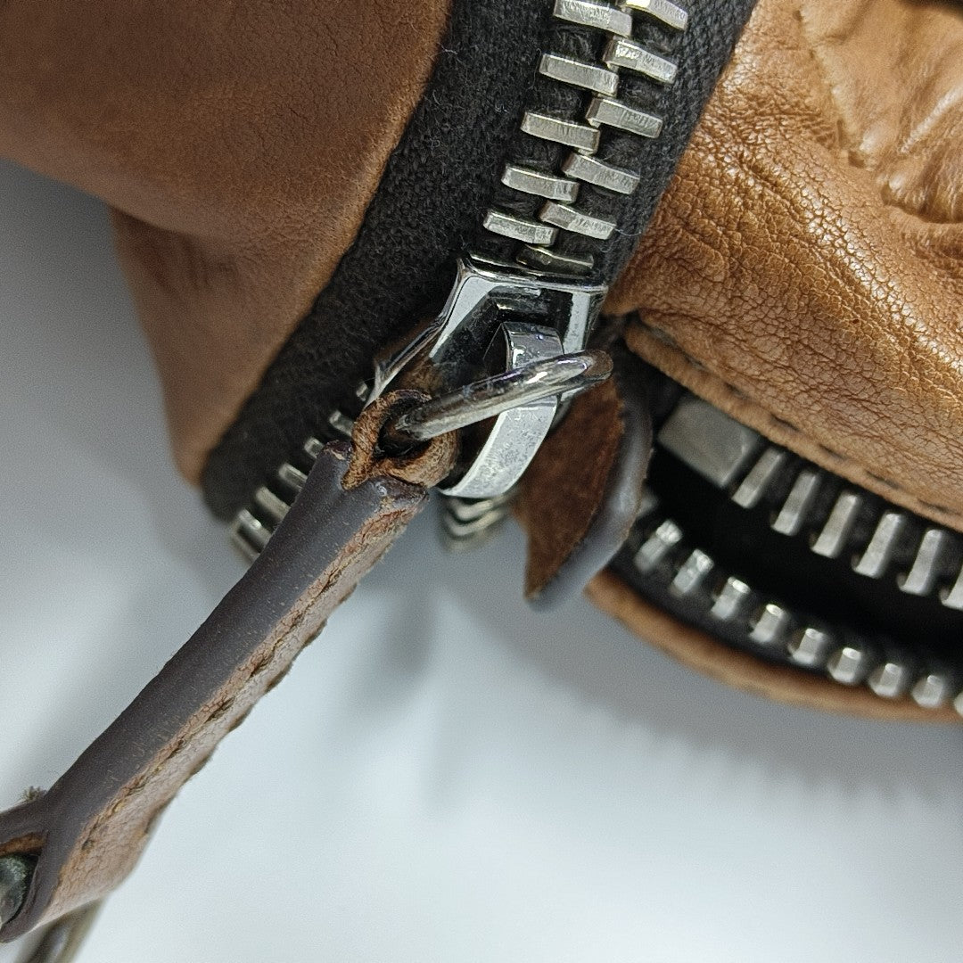 Lambskin Shoulder Bag Brown