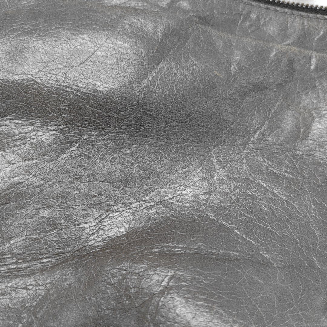 Calfskin Top Handle Bag Gray