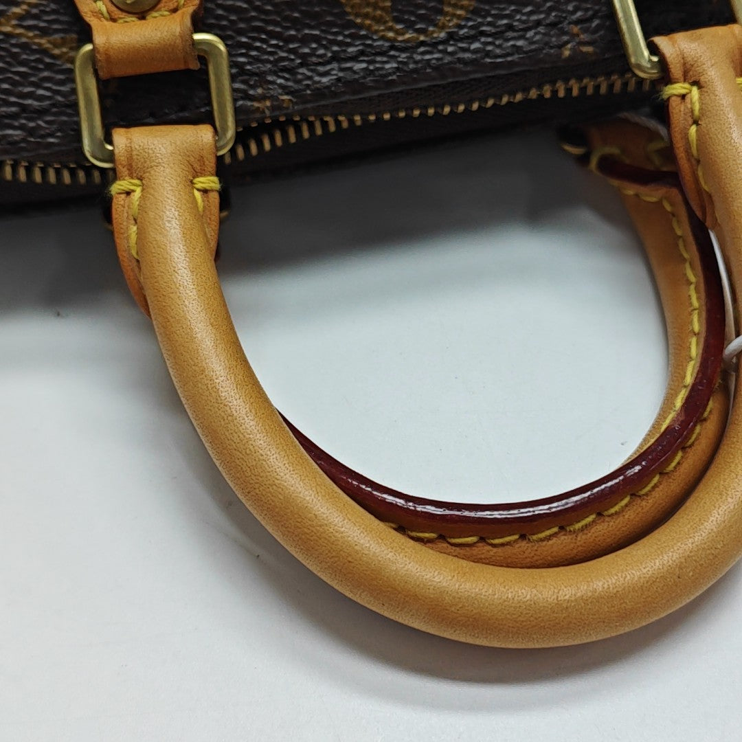 SPEEDY Nano Monogram Coated Canvas Brown