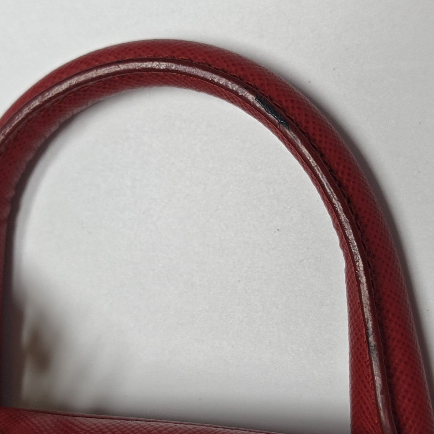 Saffiano Calfskin Shoulder Bag Red