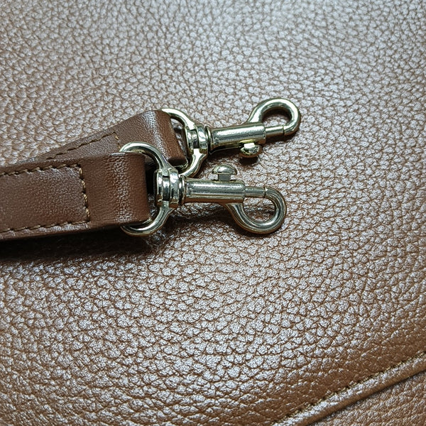 Calfskin Shoulder Bag Brown