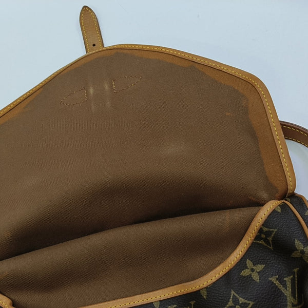 SAUMUR Monogram Coated Canvas Brown