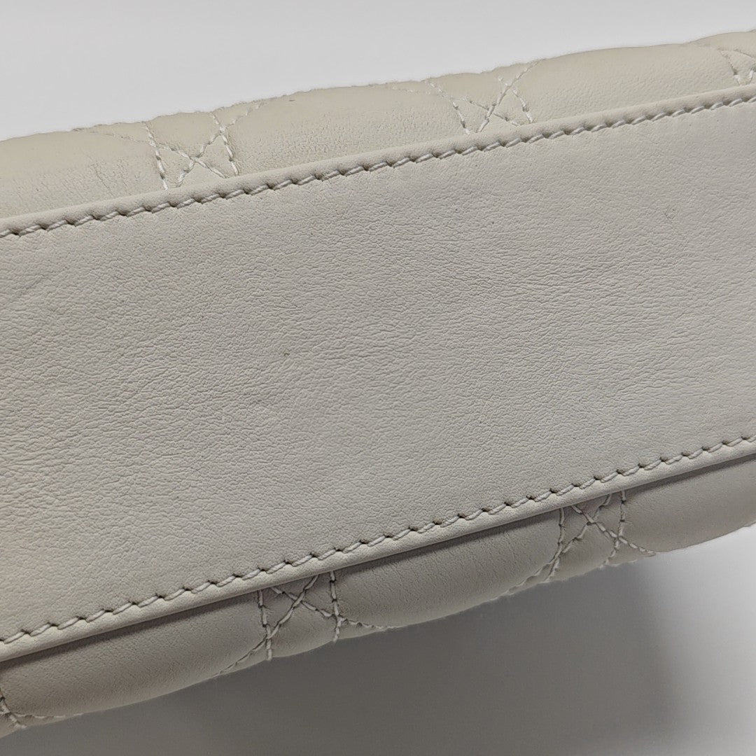 Lady Dior Mini Cannage Lambskin White