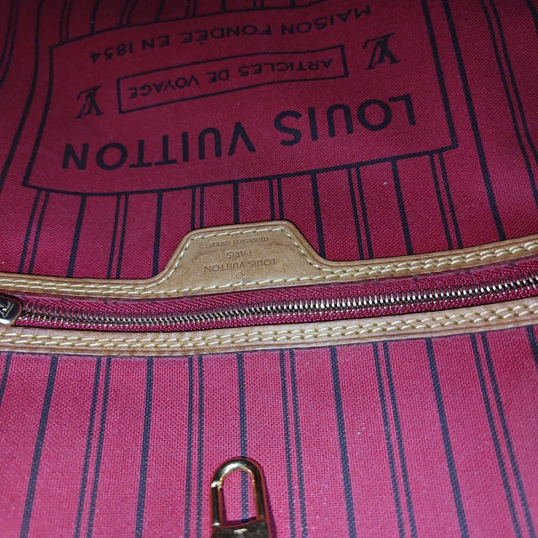 NEVERFULL MM Monogram Coated Canvas Brown