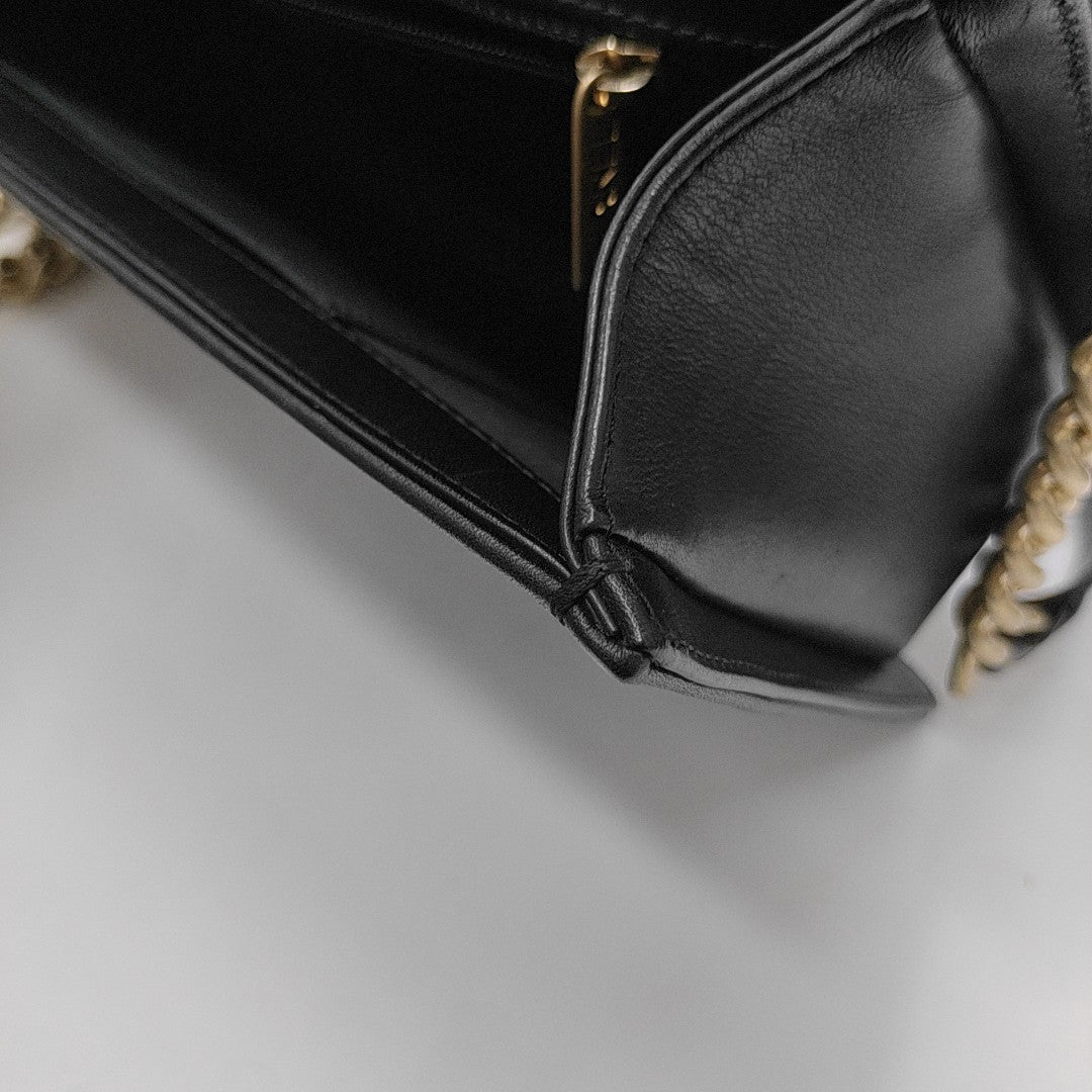 BOY CHANEL Large Quilted Calfskin Black