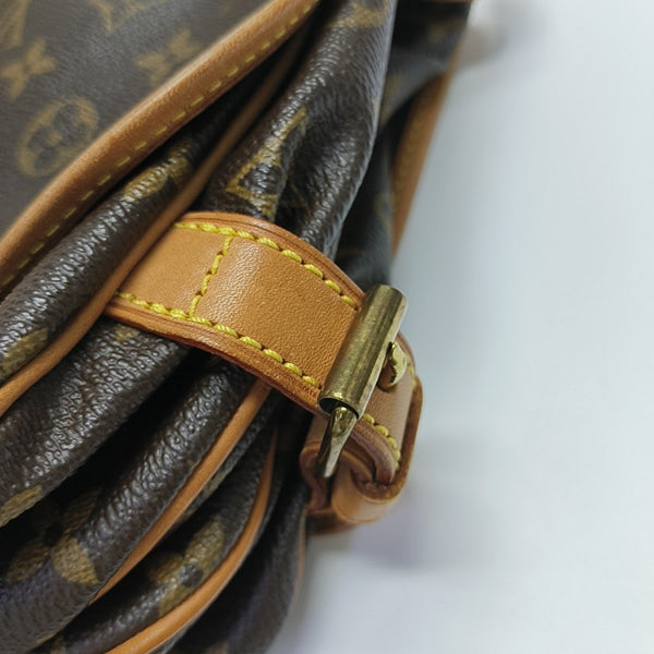 SAUMUR 30 Monogram Coated Canvas Brown