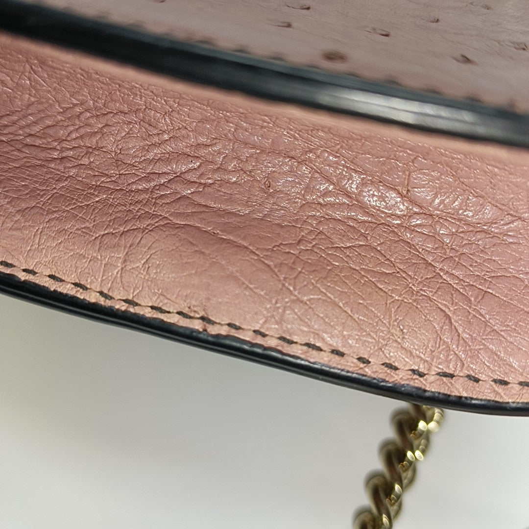 Emily Chain Ostrich Pink