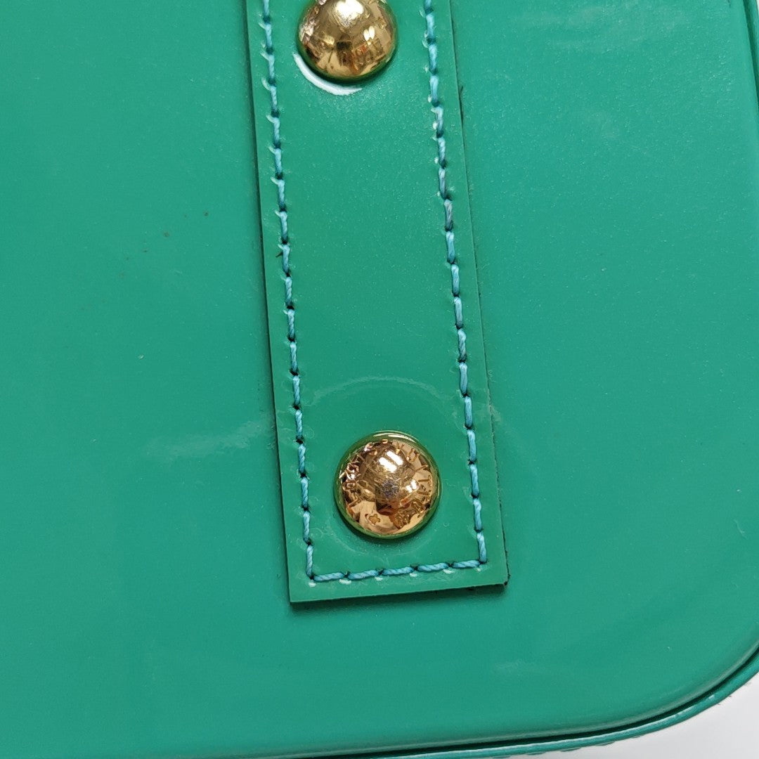 ALMA BB Monogram Patent Leather Green