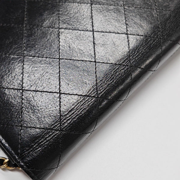 Quilted Calfskin Shoulder Bag Black