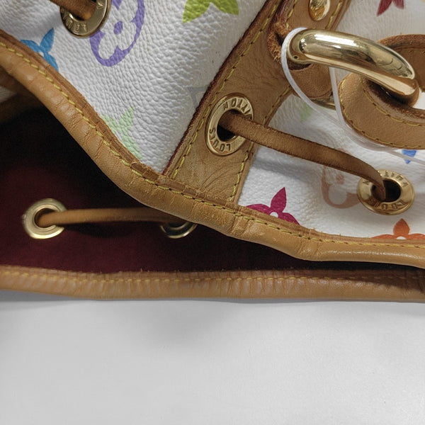 LV × TM NÉONOÉ MM Monogram Coated Canvas White