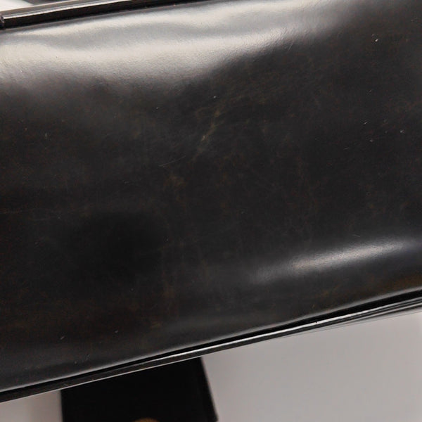 Calfskin Top Handle Bag Black