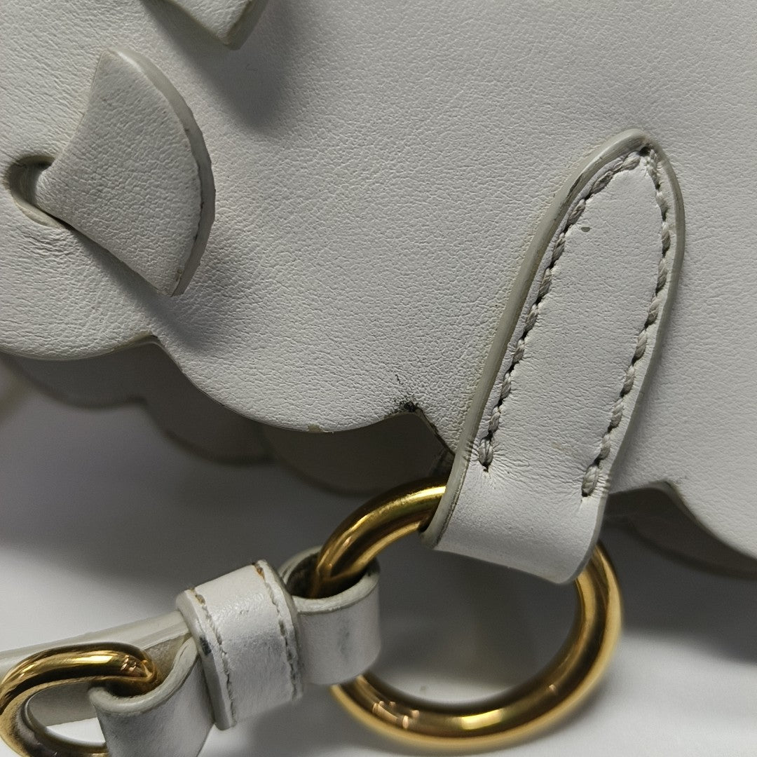 Leather Shoulder Bag White