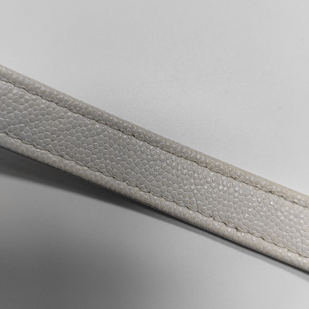 COCO HANDLE Mini Quilted Grained Calfskin White