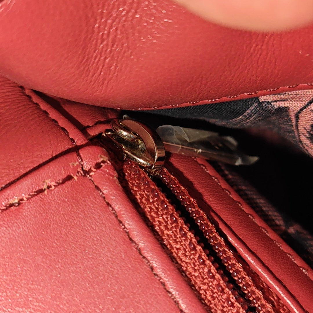 Quilted Calfskin Shoulder Bag Red