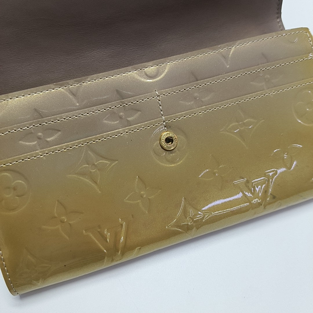 INTERNATIONAL Monogram Patent Leather Yellow Wallet